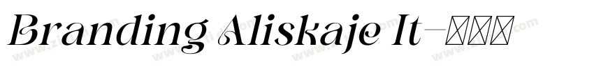 Branding Aliskaje It字体转换